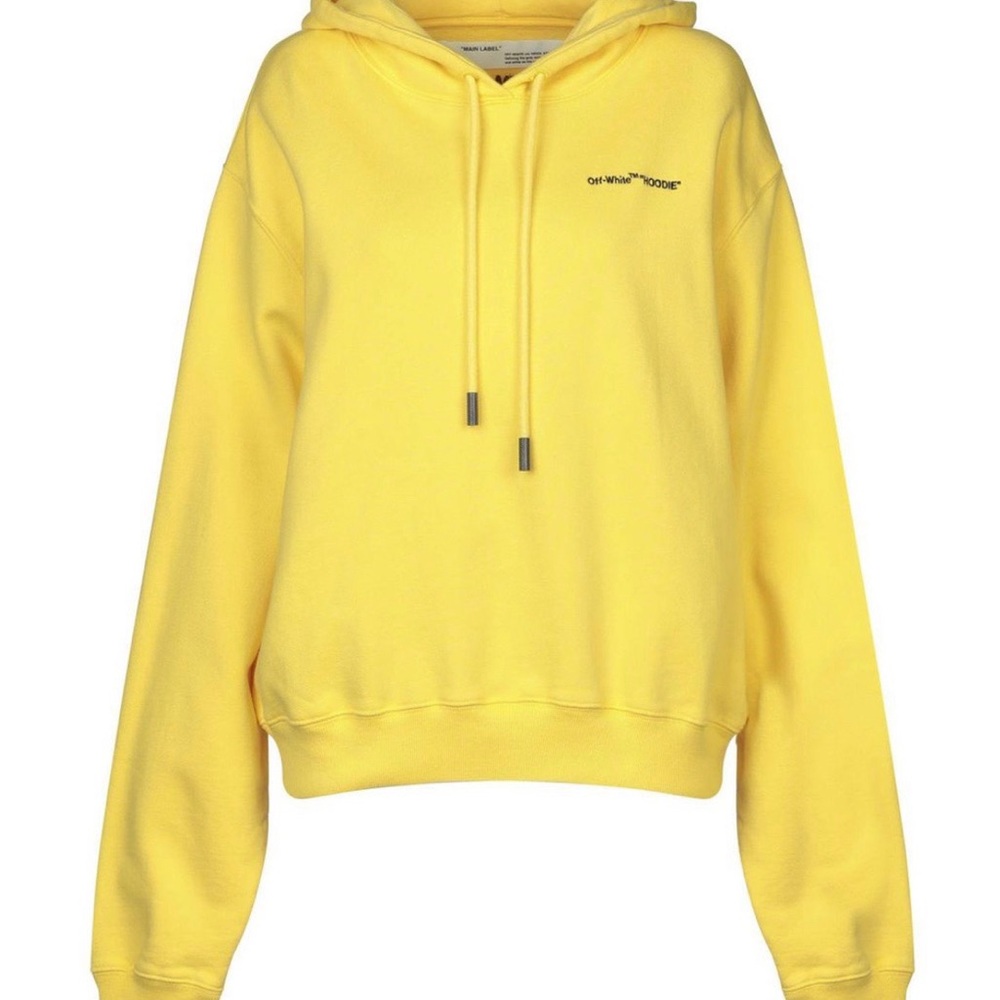 OFF White Cropped Hoodie